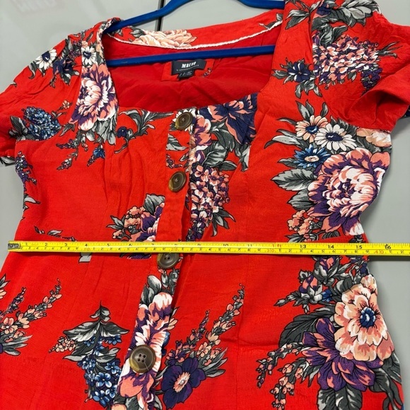 Anthropologie Maeve Caldwell floral Buttondown Dress. Size 12 - Picture 12 of 15